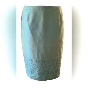 Ann Taylor Light Green Pencil Skirt